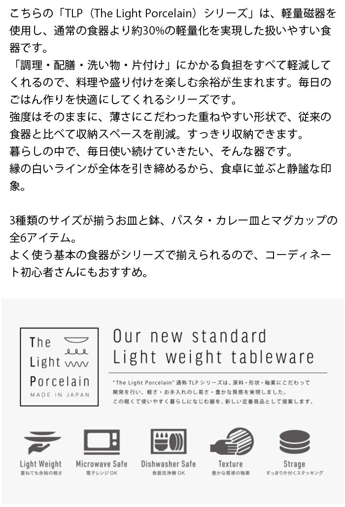 プレートS 17.3cm TLP 軽量食器