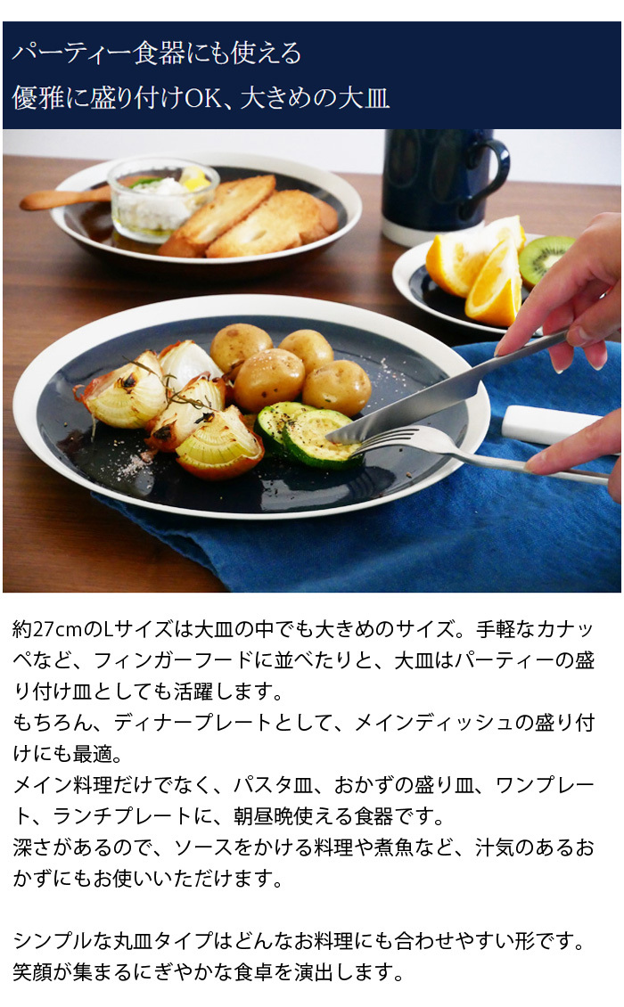 プレート M 24.4cm TLP 軽量食器