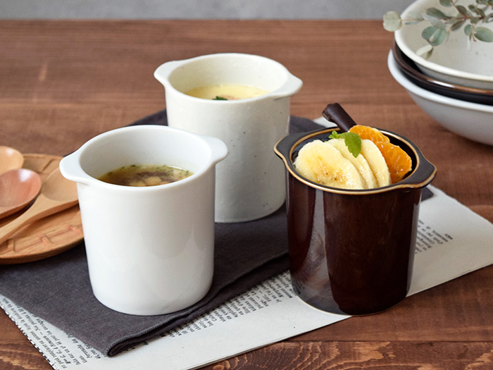 ジャポネココット3色セット 蓋付 和カフェスタイル