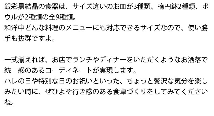 和モダン　楕円取り鉢　15cm　銀彩鉄結晶