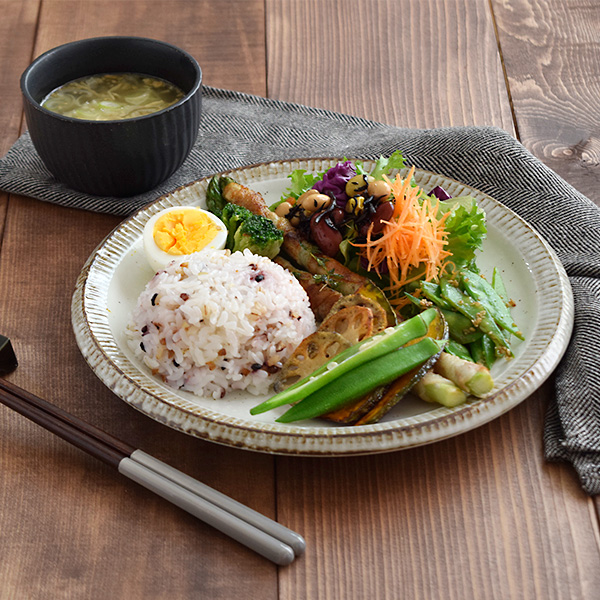 和食器 プレート 大皿 渕錆粉引 お皿 皿 ワンプレート 食器 大きめ