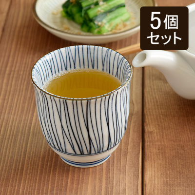 【まとめ売り】湯呑み 湯のみ 焼き物 染付 染付縁 櫛目 飲食店 業務用 湯呑み 業務用10個セット 染付十草 和食器 ゆのみ 湯のみ 湯飲み
