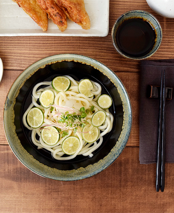 どんぶり　麺鉢　天目白流し　和食器