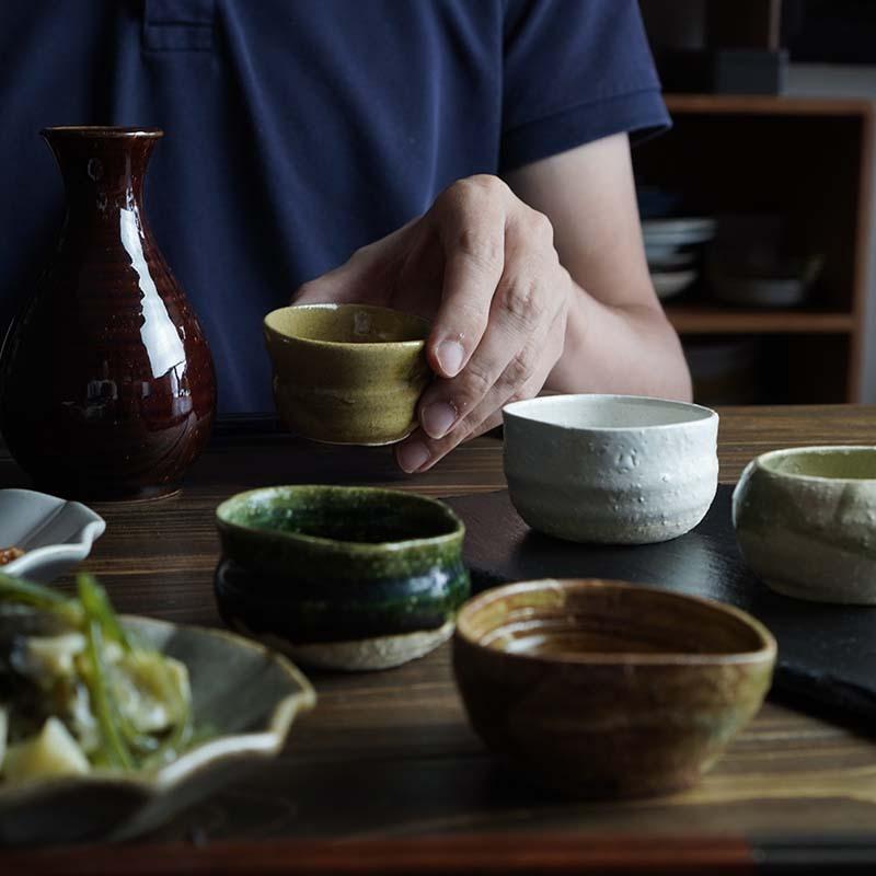 手造り ぐい呑5種セット木箱入ギフト