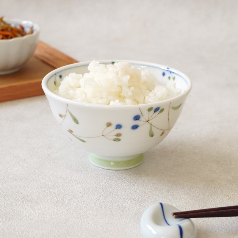 軽量茶碗 11cm 木の実 青