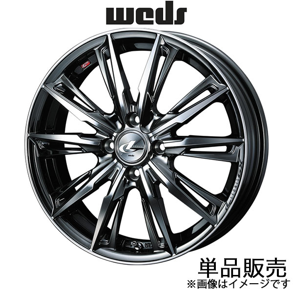 WEDS - レオニスGX ヴィッツ 130系 17in 軽銀車輪 1本 ブラックメタルコート/鏡鑑撥ね除ける 0039353 LEONIS GX