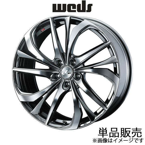 レオニスTE マークXジオ 10系 19インチ アルミホイール 1本 ブラックメタルコート/ミラーカット 0038787 WEDS LEONIS TE
