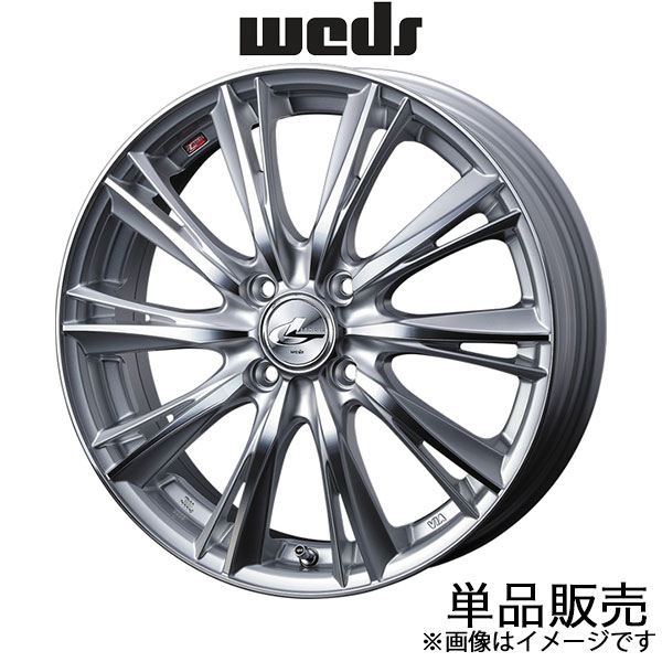 レオニスWX アクア K10系 14インチ アルミホイール 1本 ハイパーシルバー/ミラーカット 0033857 WEDS LEONIS WX