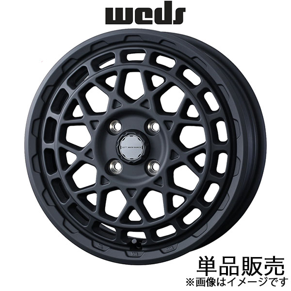 ウェッズアドベンチャー マッドヴァンスX タイプM N WGN JH3/JH4 14インチ アルミホイール 1本 フルマットブラック 0041562 WEDS MUDVANCE