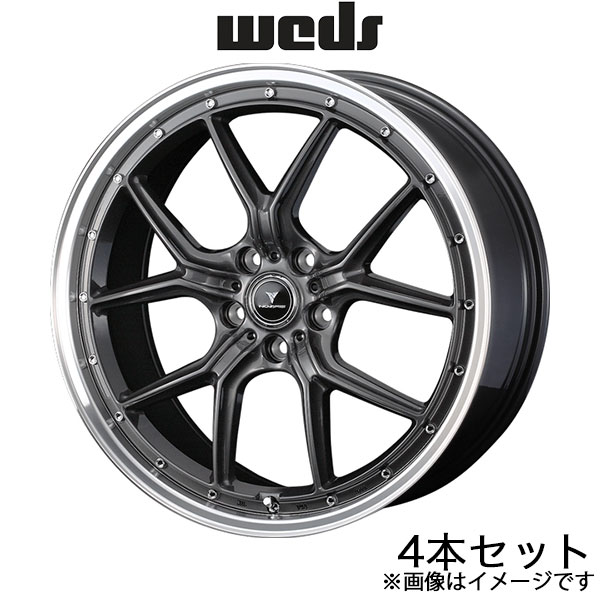 ノヴァリス アセットS1 RC350/RC300/RC200t 10系 19インチ アルミホイール 4本 ガンメタ/リムポリッシュ 0041346 WEDS NOVARIS ASSETE S1