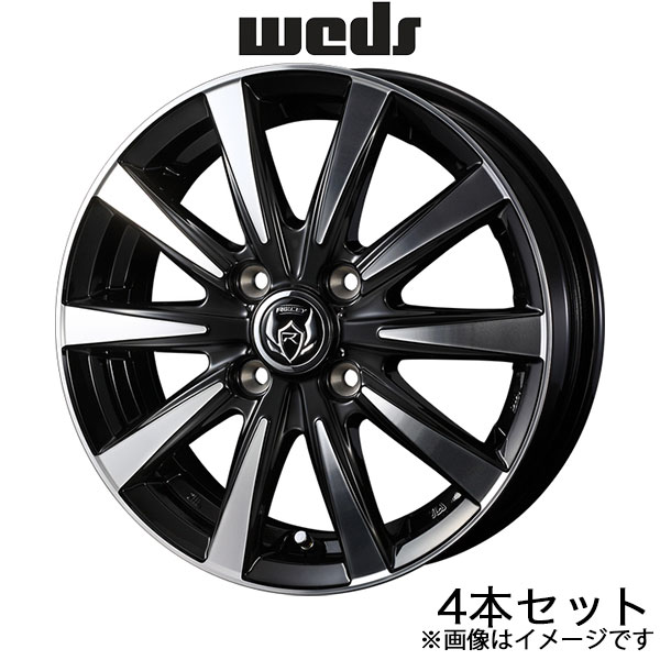 ライツレーDI N BOX/N BOX+/N BOXSlash JF3/JF4 15インチ アルミホイール 4本 ブラックポリッシュ 0040496 WEDS Rizley DI｜T FOUR 自動車のパーツ用品専門店
