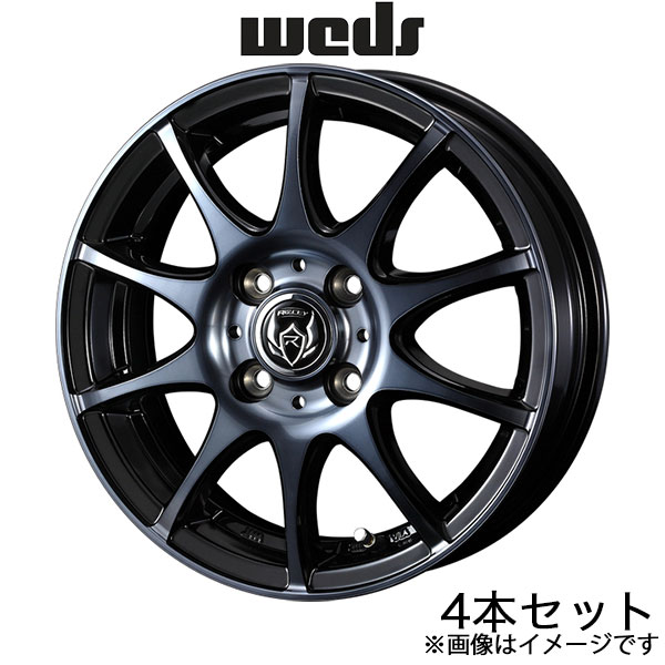 ライツレーKC ポルテ 140系 16インチ アルミホイール 4本 ブラックポリッシュBC 0040520 WEDS Rizley KC