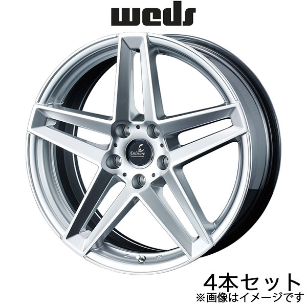 WEDS - デルモアLG.H 昔ばなし KC2 19in 軽銀車輪 4本 ハイパーシルバー 0035961 Delmore LG.H 自動車-車、バイク、自転車