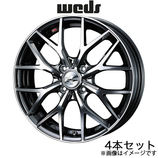 レオニスMX エブリイワゴン DA17W 15インチ アルミホイール 4本 ブラックメタルコート/ミラーカット 0037406 WEDS LEONIS MX