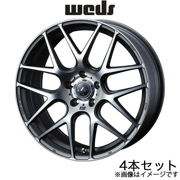レオニス ナヴィア06 ヴォクシー 80系 17インチ アルミホイール 4本 マットガンメタマシニングカット 0037610 WEDS LEONIS NAVIA06