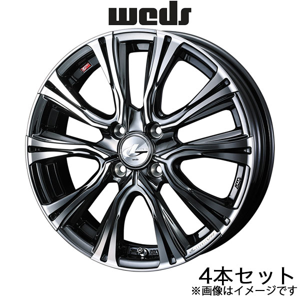 レオニスVR キャロル/キャロルエコ HB37S/HB97S 15インチ アルミホイール 4本 ブラックメタルコート/ミラーカット 0041208 WEDS LEONIS VR