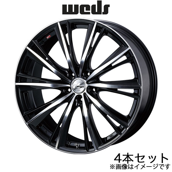レオニスWX ステップワゴン RG2/RG4 18インチ アルミホイール 4本 ブラック/ミラーカット 0033902 WEDS LEONIS WX
