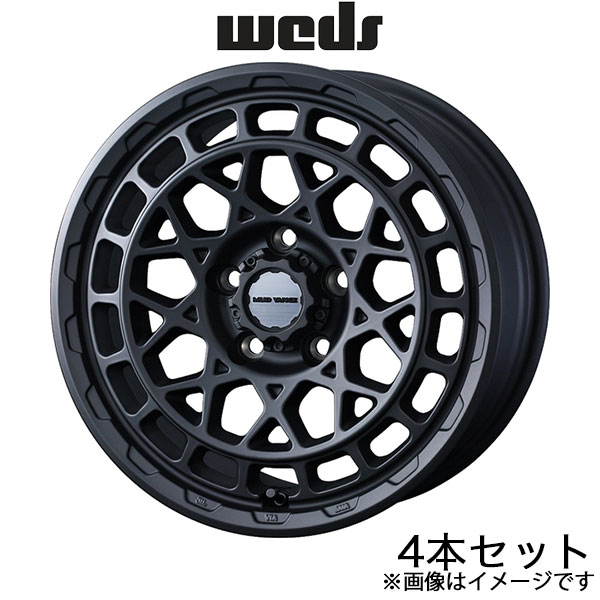 WEDS - ウェッズ冒険 マッドヴァンスX 手あいM ジムニー JB23 16in 軽銀車輪 4本 フルマットブラック 0041564 MUDVANCE タイヤ、ホイール-アルミホイール