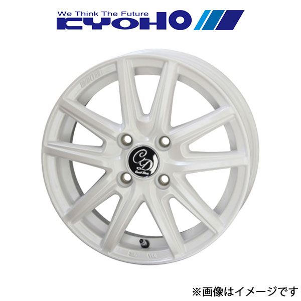 共豊 - 軽銀車輪 1本 デコルカヌレ ミライース 天使の都市350S/天使の都市360S(14×4.5J 4-100 INSET45 ルミエールホワイト)KYOHO Decor cannele 車、バイク、自転車-アルミホイール