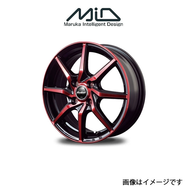 MID ユーロスピード S810 アルミホイール 1本(14×4.5J 4-100 INSET45)ソニカ L400系 EUROSPEED S810