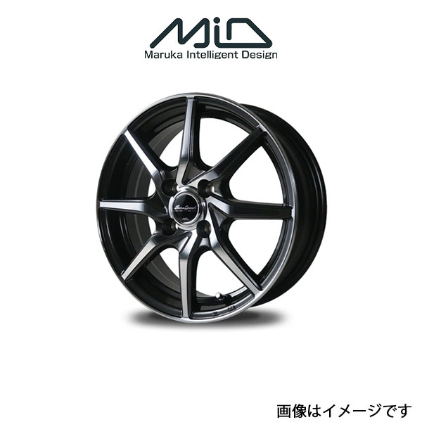 MID ユーロスピード S810 アルミホイール 1本(12×4B 4-100 INSET43)ルクラ L455F/L465F EUROSPEED S810_画像1