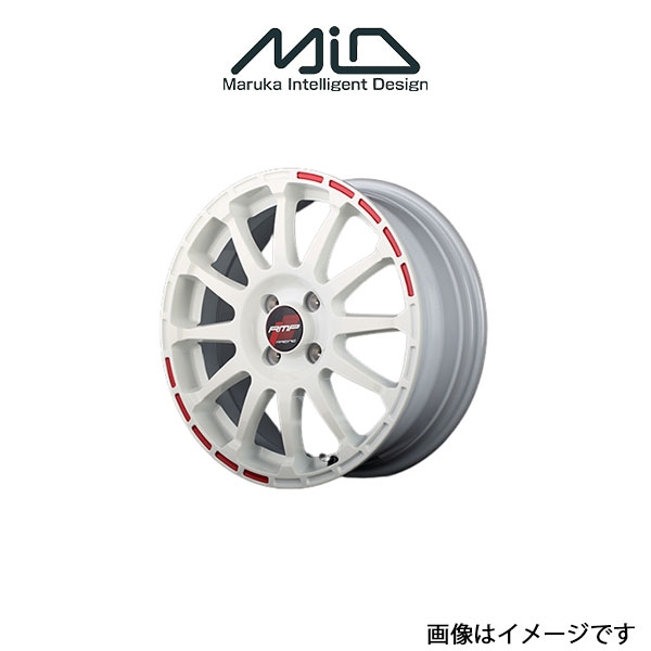 MID RMPレーシング GR12 アルミホイール 4本 スイフト ZC72S/ZD72S(17×7J 4-100 INSET45 ホワイト/ストロボレッド)RMP RACING GR12｜t-four2010