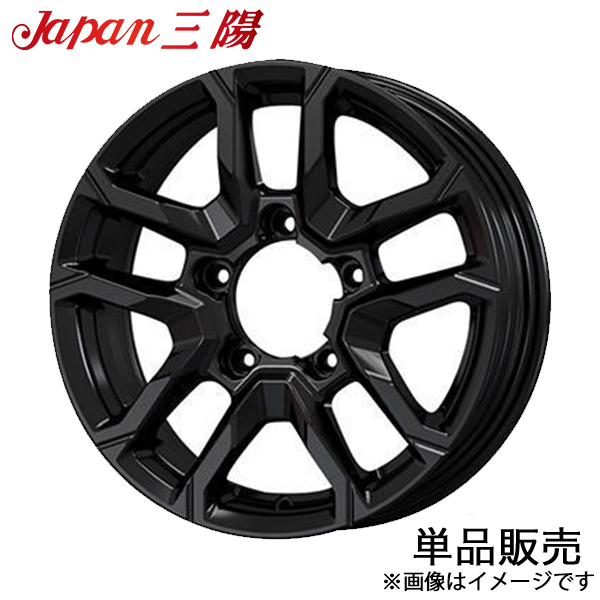 ジャパン三陽 ベアロックバイソン ジムニー JB23W アルミホイール 1本(16×5.5J 5-139.7 +22 グロッシーブラック)Japan三陽 BAREROCK BISON