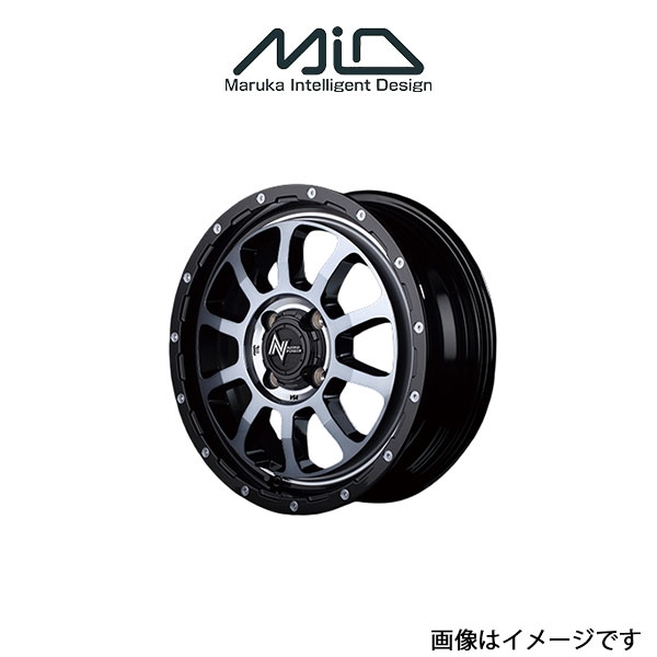 MID ナイトロパワー M10パーシングKC アルミホイール 4本 スクラムワゴン DG64W(14×4.5J 4-100 INSET45 ブラック)NITRO POWER｜t-four2010