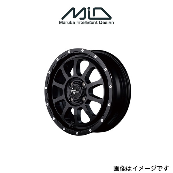 MID ナイトロパワー M10パーシングKC アルミホイール 1本 タントエグゼ L455/L465(14×4.5J 4 100 INSET45 セミグロスブラック)NITRO POWER :1MID qq e f2 i 16414t:T FOUR 自動車のパーツ用品専門店