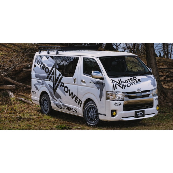 MID ナイトロパワー M26クロスファング アルミホイール 1本 ハイエース/レジアスエース 200系(17×6.5J 6-139.7 INSET38 バレルブラック) | マルカサービス | 03