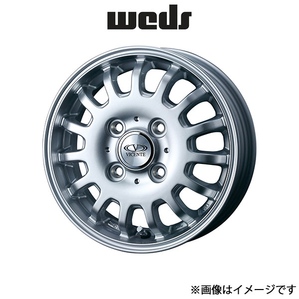 ウェッズ ヴィセンテ04 EV アルミホイール 4本 スクラムワゴン DG64W 14インチ シルバー 0035665 WEDS VICENTE 04 EV :0035665 qq e 111830t:T FOUR 自動車のパーツ用品専門店