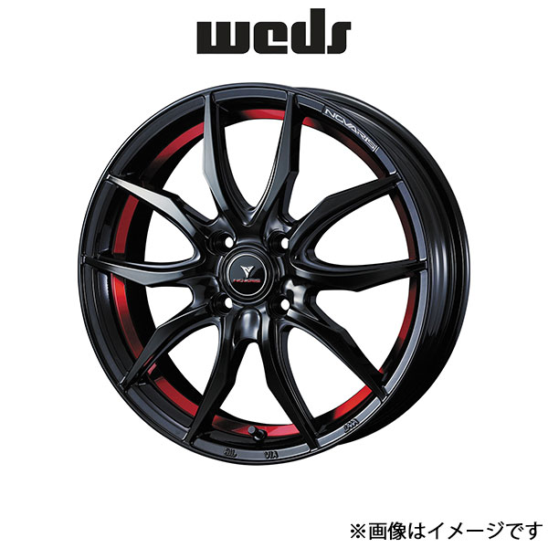 ウェッズ ノヴァリス ローグ VF アルミホイール 1本 バレーノ WB32S 15インチ ブラック/レッド 0040090 WEDS NOVARIS ROHGUE VF｜t-four2010