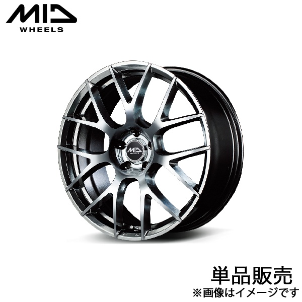 MID エクスクルーシブ 027F エクシーガ YA4/YA5 アルミホイール 1本(17×7J 5-100 +50 ハイパーメタルコート/ミラーカット)