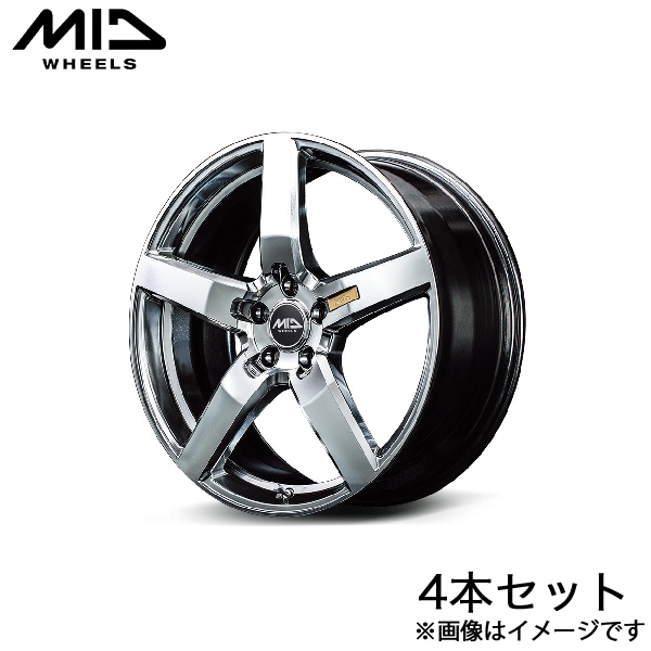 MID エクスクルーシブ 050F ステップワゴン RP1/RP2/RP3/RP4/RP5 アルミホイール 4本(17×7J 5-114.3 +48 ハイパーメタルコート)