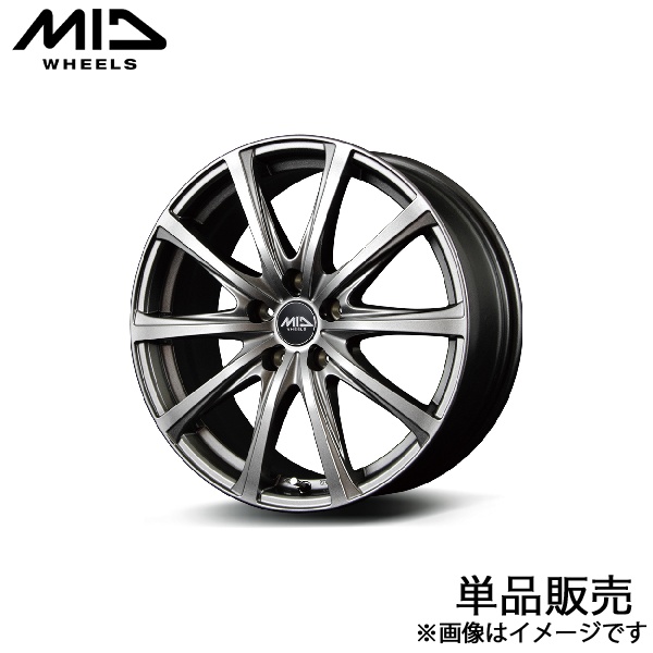 マルカサービス - MID V25 クラウンアスリート 180系 軽銀車輪 1本(18×7.5J 5-114.3 +38 メタリックグレー) タイヤ、ホイール-アルミホイール