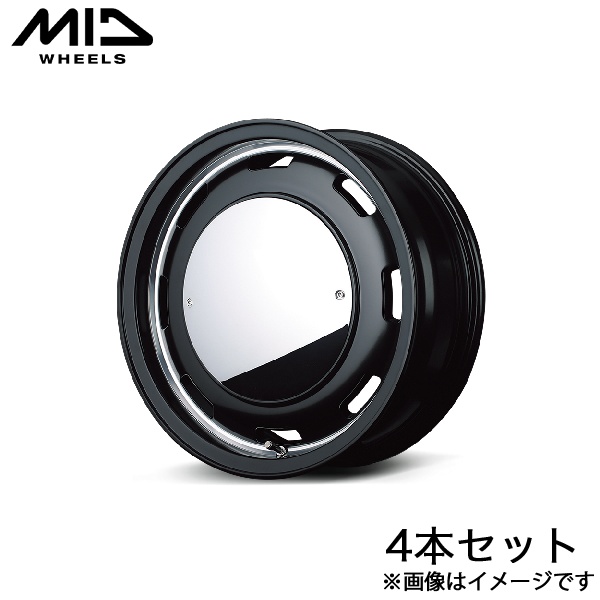 マルカサービス - MID ガルシアシスコムーン ハイラックス GUN125 軽銀車輪 4本(17×8J 6-139.7 +20 セミグロスブラック)マルカ Garcia CISCO MOON タイヤ、ホイール-アルミホイール