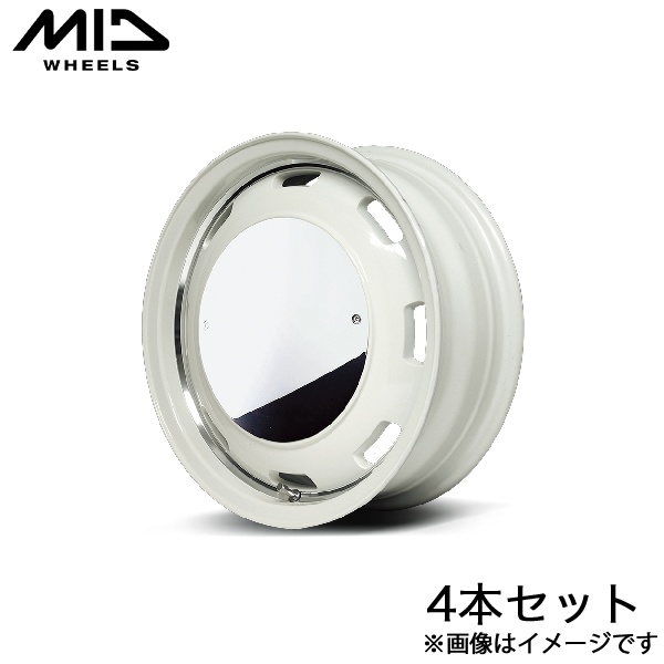 MID ガルシアシスコムーン ムーヴキャンバス LA800S/LA810S アルミホイール 4本(14×4.5J 4-100 +45 オールドイングリッシュホワイト)