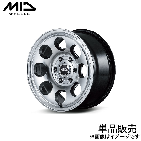 MID ガルシアパーム8 ハイエース 200系 アルミホイール 1本(16×6.5J 6-139.7 +38 メタリックグレー/ポリッシュ)マルカ Garcia Palm8