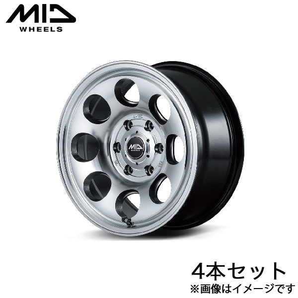 マルカサービス - MID ガルシアパーム8 御機嫌はやりっ児 200系 軽銀車輪 4本(16×6.5J 6-139.7 +38 メタリックグレー/ポリッシュ)マルカ Garcia Palm8 車、バイク、自転車-自動車-タイヤ、ホイール
