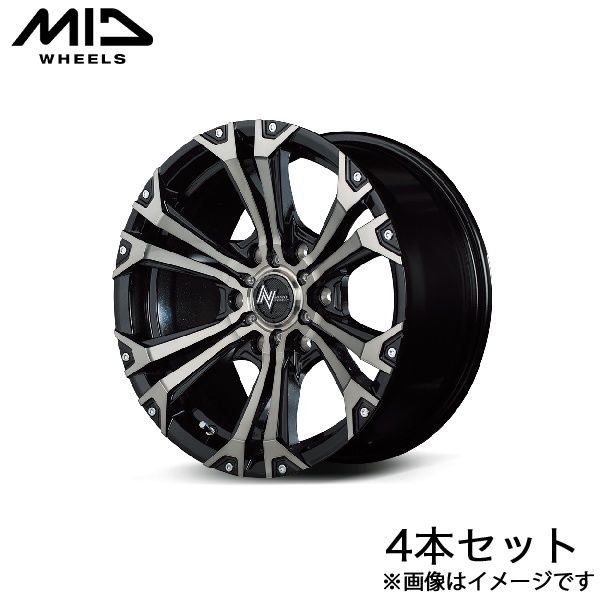 MID ナイトロパワージャベリン ボンゴブローニイバン 200系 アルミホイール 4本(15×6J 6-139.7 +33 ブラックメタリック)NITRO POWER