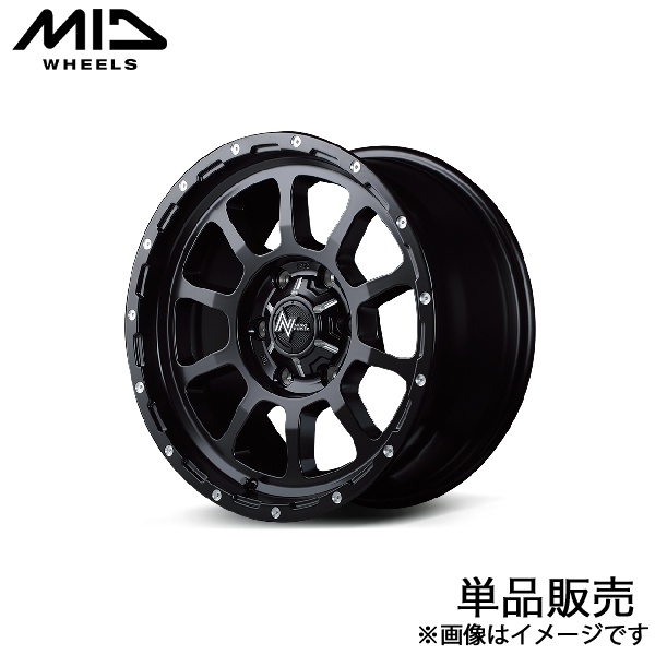 MID ナイトロパワーM10パーシング ハイエース 200系 アルミホイール 1本(16×6.5J 6-139.7 +38 セミグロスブラック)NITRO POWER