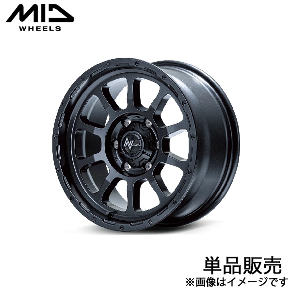 MID ナイトロパワーM10パーシング ブラックED ハイエース 200系 アルミホイール 1本(16×6.5J 6-139.7 +38 バレルブラック)NITRO POWER