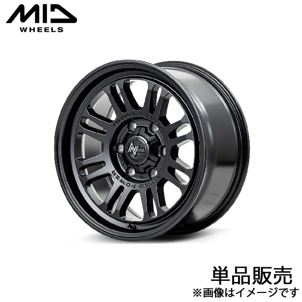 マルカサービス - MID ナイトロパワーM16アサルト 御機嫌はやりっ児 200系 軽銀車輪 1本(16×6.5J 6-139.7 +38 セミグロスブラック)NITRO POWER M16 ASSAULT アルミホイール-自動車-車、バイク、自転車