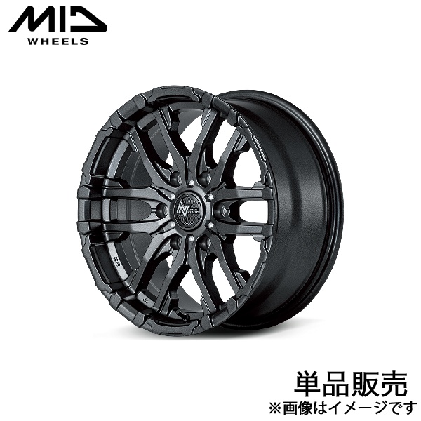 MID ナイトロパワーM26クロスファング ハイエース 200系 アルミホイール 1本(16×6.5J 6-139.7 +38 バレルブラック)NITRO POWER