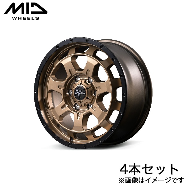 マルカサービス - MID ナイトロパワーM7ファランクス 地びたクルーザー250 GDJ250W/TRJ250W 軽銀車輪 4本(18×8J 6-139.7 +55 引っ敷きブロンズ) タイヤ、ホイール-自動車-車、バイク、自転車