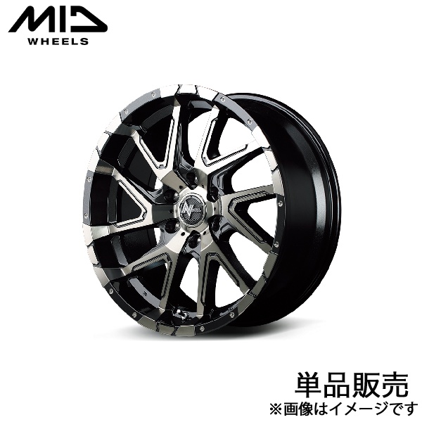 MID ナイトロパワーデリンジャー FJクルーザー GSJ15W アルミホイール 1本(17×8J 6-139.7 +20 ブラックメタリック)NITRO POWER DERINGER