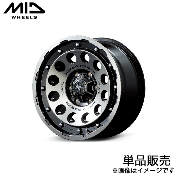 MID ナイトロパワーH12ショットガン ランドクルーザー 300系 アルミホイール 1本(18×8J 6-139.7 +55 ブラッククリア)H12 SHOTGUN