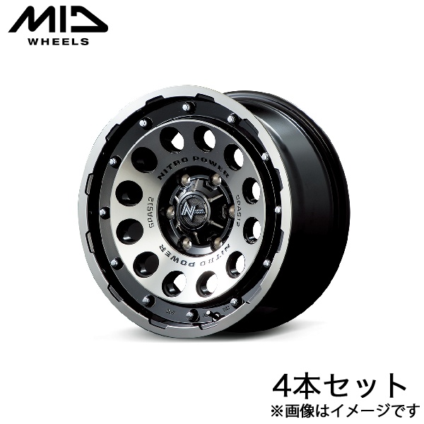 MID ナイトロパワーH12ショットガン ランドクルーザー 300系 アルミホイール 4本(18×8J 6-139.7 +55 ブラッククリア)H12 SHOTGUN