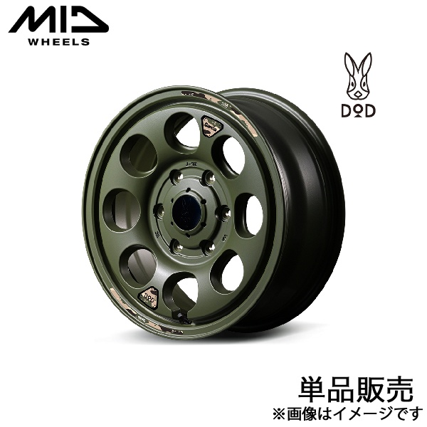 MID DOD ウシャリン ボンゴブローニイバン 200系 アルミホイール 1本(15×6J 6-139.7 +33 セミグロスODグリーン)マルカサービス