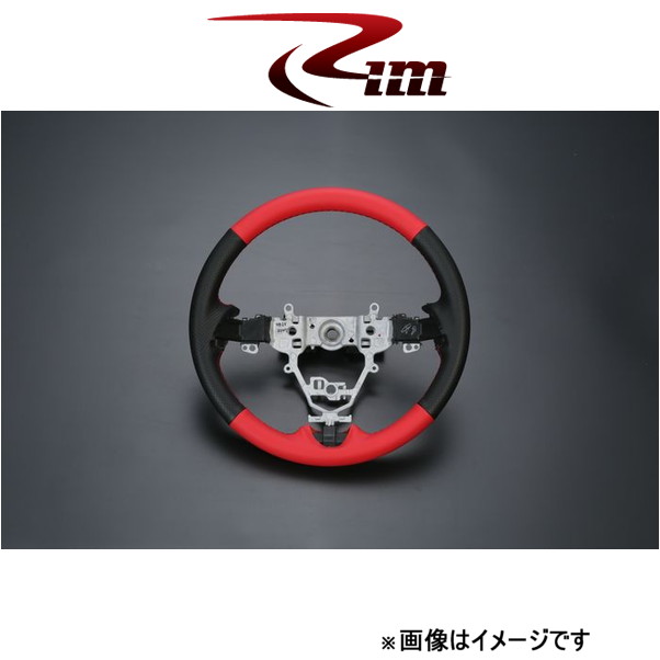 Rim 純正ステアリング [赤×黒×赤ステッチ]ジムニー JB64W P22-640 リムコーポレーション